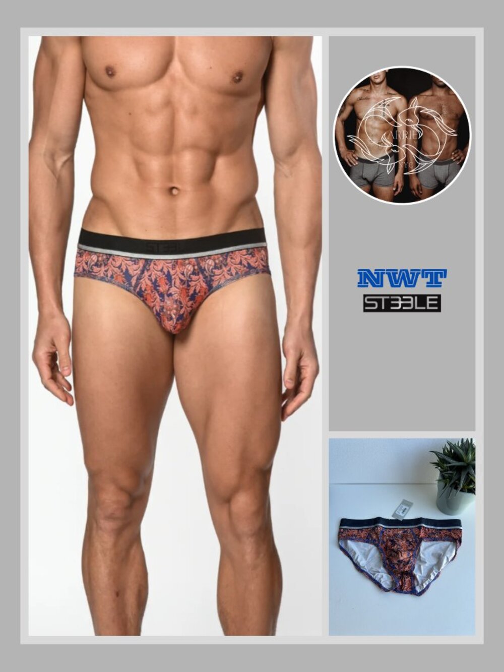ST33LE - Low Rise Briefs - Sienna Navy Paisley (M)